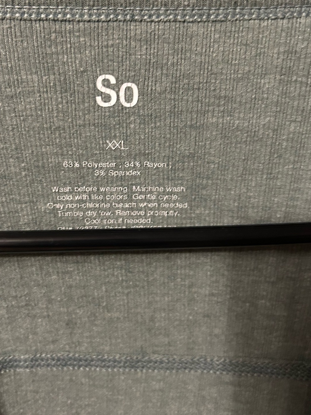 SO Sage Green Long Sleeve Henley Top - Picture 2 of 3
